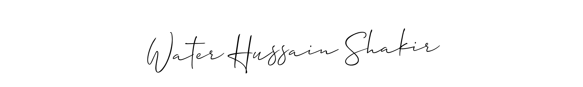 Make a beautiful signature design for name Water Hussain Shakir. Use this online signature maker to create a handwritten signature for free. Water Hussain Shakir signature style 2 images and pictures png