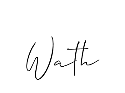 Wath stylish signature style. Best Handwritten Sign (Allison_Script) for my name. Handwritten Signature Collection Ideas for my name Wath. Wath signature style 2 images and pictures png