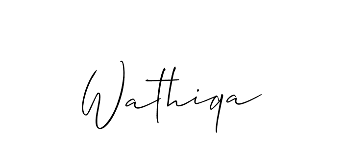 Also You can easily find your signature by using the search form. We will create Wathiqa name handwritten signature images for you free of cost using Allison_Script sign style. Wathiqa signature style 2 images and pictures png