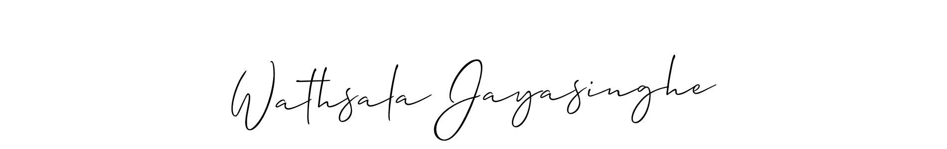 Make a short Wathsala Jayasinghe signature style. Manage your documents anywhere anytime using Allison_Script. Create and add eSignatures, submit forms, share and send files easily. Wathsala Jayasinghe signature style 2 images and pictures png