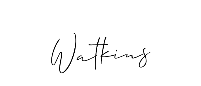 Also You can easily find your signature by using the search form. We will create Watkins name handwritten signature images for you free of cost using Allison_Script sign style. Watkins signature style 2 images and pictures png