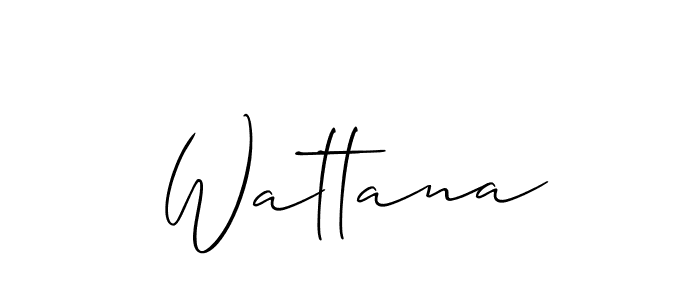 You should practise on your own different ways (Allison_Script) to write your name (Wattana) in signature. don't let someone else do it for you. Wattana signature style 2 images and pictures png