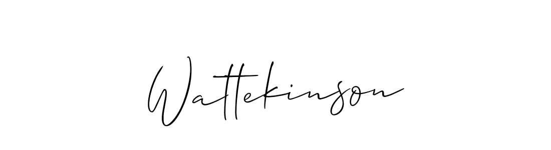 Use a signature maker to create a handwritten signature online. With this signature software, you can design (Allison_Script) your own signature for name Wattekinson. Wattekinson signature style 2 images and pictures png