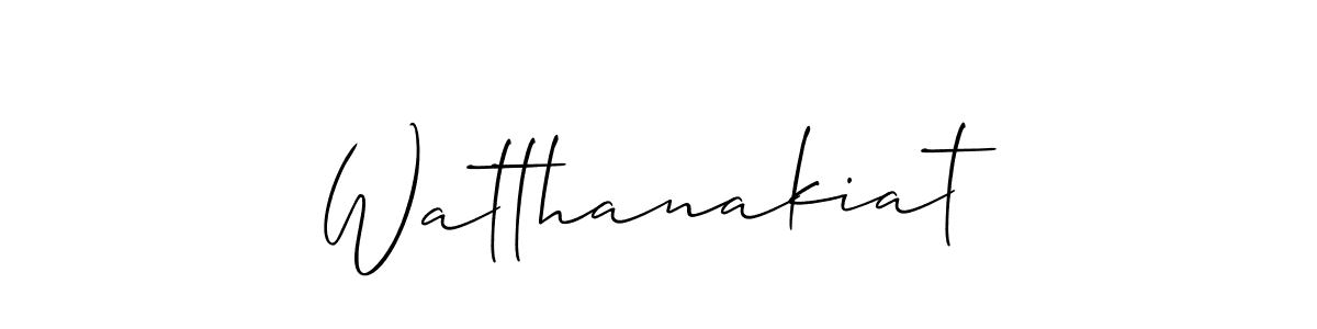 How to Draw Watthanakiat signature style? Allison_Script is a latest design signature styles for name Watthanakiat. Watthanakiat signature style 2 images and pictures png