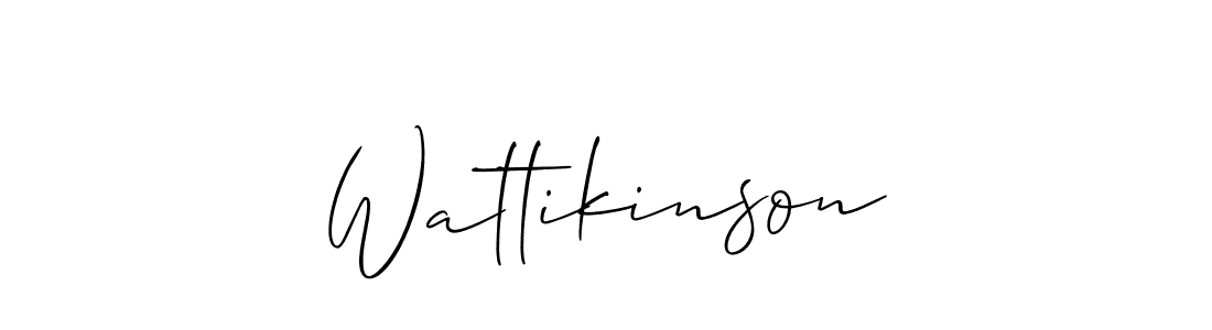 It looks lik you need a new signature style for name Wattikinson. Design unique handwritten (Allison_Script) signature with our free signature maker in just a few clicks. Wattikinson signature style 2 images and pictures png