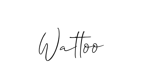 Similarly Allison_Script is the best handwritten signature design. Signature creator online .You can use it as an online autograph creator for name Wattoo. Wattoo signature style 2 images and pictures png