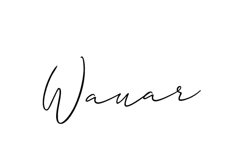 How to make Wauar signature? Allison_Script is a professional autograph style. Create handwritten signature for Wauar name. Wauar signature style 2 images and pictures png