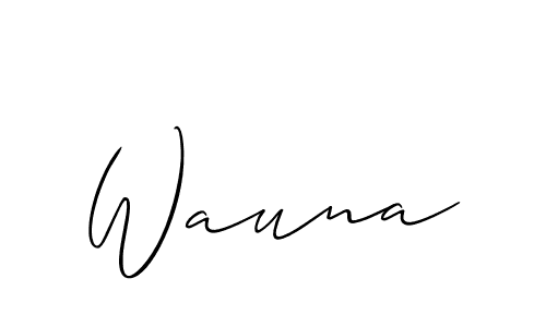 How to Draw Wauna signature style? Allison_Script is a latest design signature styles for name Wauna. Wauna signature style 2 images and pictures png