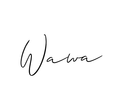 How to make Wawa signature? Allison_Script is a professional autograph style. Create handwritten signature for Wawa name. Wawa signature style 2 images and pictures png