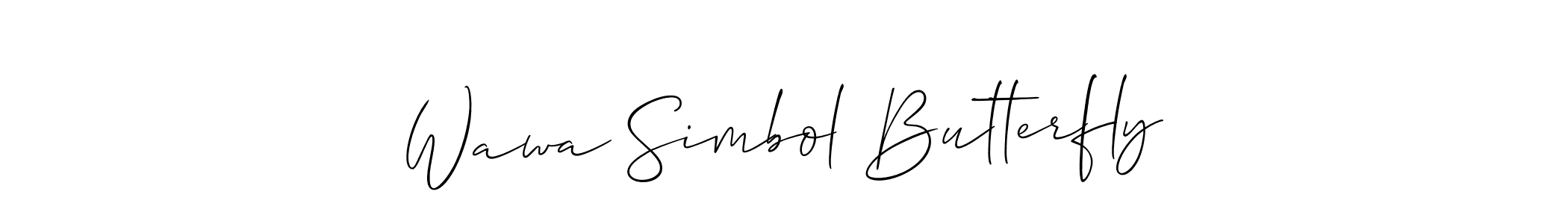 Create a beautiful signature design for name Wawa Simbol Butterfly. With this signature (Allison_Script) fonts, you can make a handwritten signature for free. Wawa Simbol Butterfly signature style 2 images and pictures png