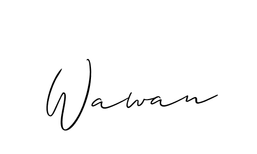Design your own signature with our free online signature maker. With this signature software, you can create a handwritten (Allison_Script) signature for name Wawan. Wawan signature style 2 images and pictures png
