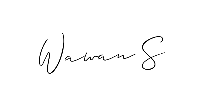 It looks lik you need a new signature style for name Wawan S. Design unique handwritten (Allison_Script) signature with our free signature maker in just a few clicks. Wawan S signature style 2 images and pictures png