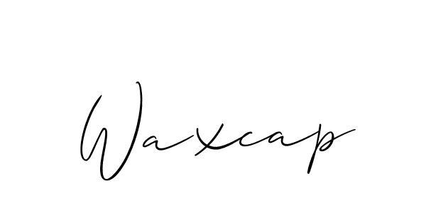 Use a signature maker to create a handwritten signature online. With this signature software, you can design (Allison_Script) your own signature for name Waxcap. Waxcap signature style 2 images and pictures png