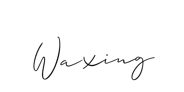 Also we have Waxing name is the best signature style. Create professional handwritten signature collection using Allison_Script autograph style. Waxing signature style 2 images and pictures png