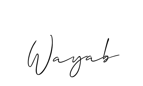 Allison_Script is a professional signature style that is perfect for those who want to add a touch of class to their signature. It is also a great choice for those who want to make their signature more unique. Get Wayab name to fancy signature for free. Wayab signature style 2 images and pictures png