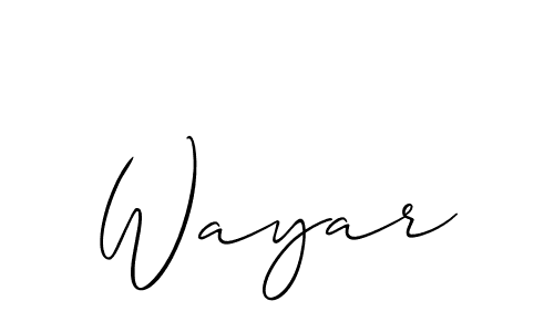 Similarly Allison_Script is the best handwritten signature design. Signature creator online .You can use it as an online autograph creator for name Wayar. Wayar signature style 2 images and pictures png