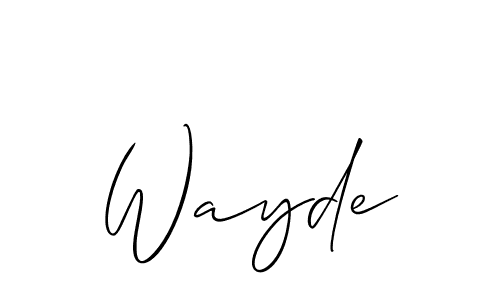 if you are searching for the best signature style for your name Wayde. so please give up your signature search. here we have designed multiple signature styles  using Allison_Script. Wayde signature style 2 images and pictures png