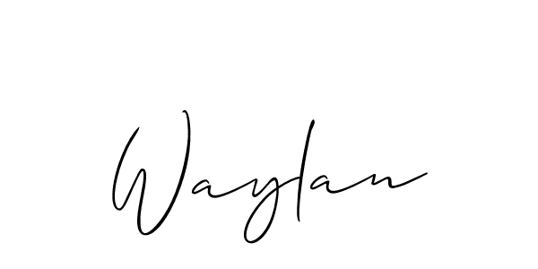 if you are searching for the best signature style for your name Waylan. so please give up your signature search. here we have designed multiple signature styles  using Allison_Script. Waylan signature style 2 images and pictures png