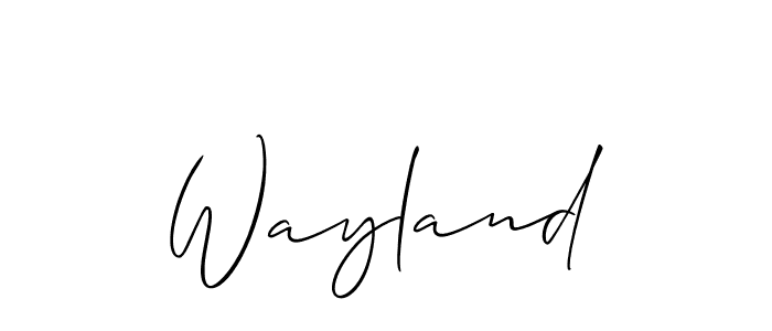 Best and Professional Signature Style for Wayland. Allison_Script Best Signature Style Collection. Wayland signature style 2 images and pictures png