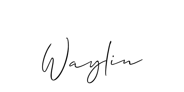 How to Draw Waylin signature style? Allison_Script is a latest design signature styles for name Waylin. Waylin signature style 2 images and pictures png