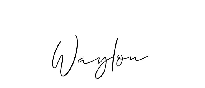 Create a beautiful signature design for name Waylon . With this signature (Allison_Script) fonts, you can make a handwritten signature for free. Waylon  signature style 2 images and pictures png