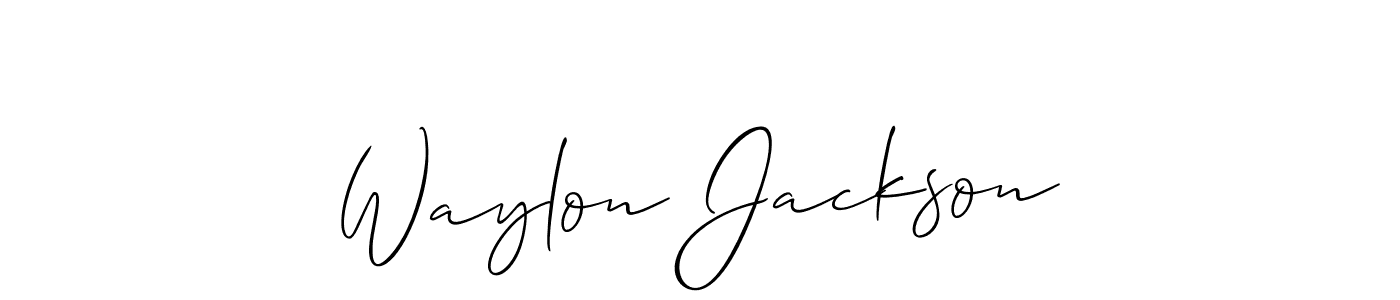 if you are searching for the best signature style for your name Waylon Jackson. so please give up your signature search. here we have designed multiple signature styles  using Allison_Script. Waylon Jackson signature style 2 images and pictures png