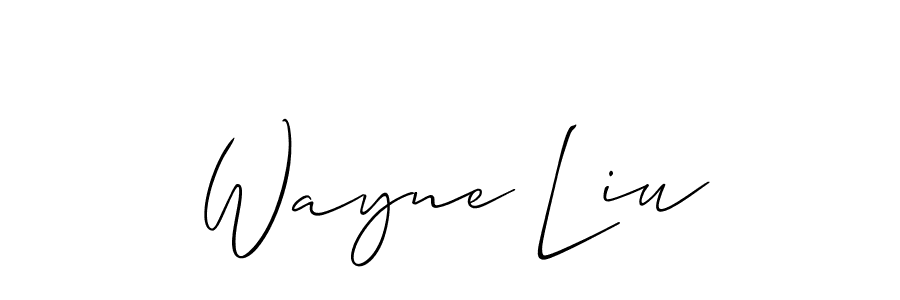 Make a beautiful signature design for name Wayne Liu. With this signature (Allison_Script) style, you can create a handwritten signature for free. Wayne Liu signature style 2 images and pictures png