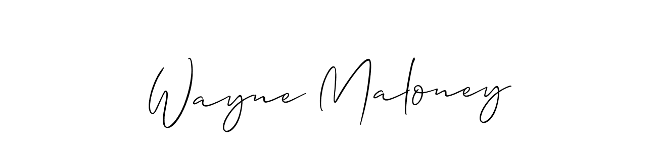 Create a beautiful signature design for name Wayne Maloney. With this signature (Allison_Script) fonts, you can make a handwritten signature for free. Wayne Maloney signature style 2 images and pictures png
