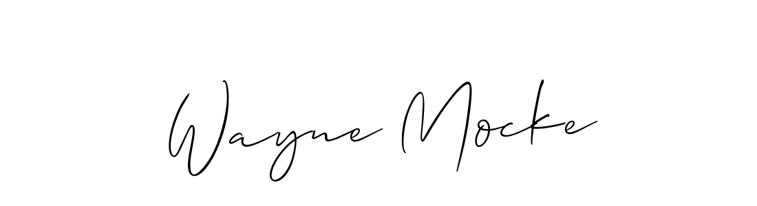 Create a beautiful signature design for name Wayne Mocke. With this signature (Allison_Script) fonts, you can make a handwritten signature for free. Wayne Mocke signature style 2 images and pictures png