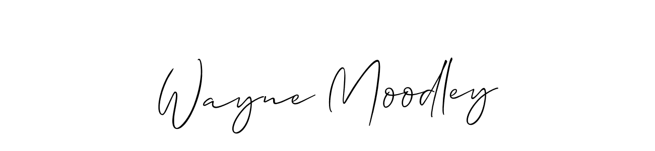 Design your own signature with our free online signature maker. With this signature software, you can create a handwritten (Allison_Script) signature for name Wayne Moodley. Wayne Moodley signature style 2 images and pictures png