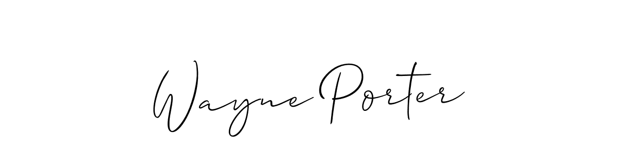 How to make Wayne Porter signature? Allison_Script is a professional autograph style. Create handwritten signature for Wayne Porter name. Wayne Porter signature style 2 images and pictures png
