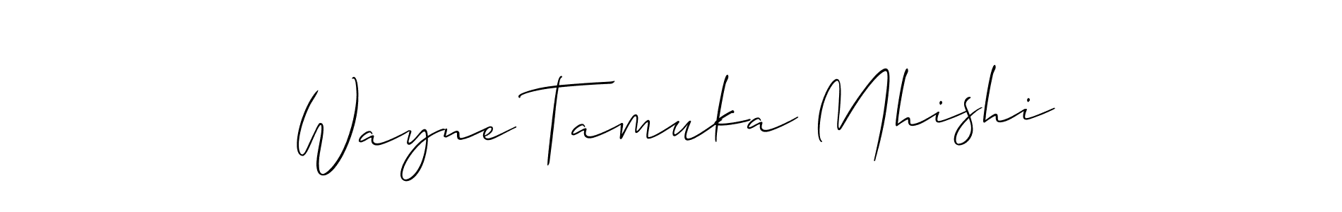 Design your own signature with our free online signature maker. With this signature software, you can create a handwritten (Allison_Script) signature for name Wayne Tamuka Mhishi. Wayne Tamuka Mhishi signature style 2 images and pictures png
