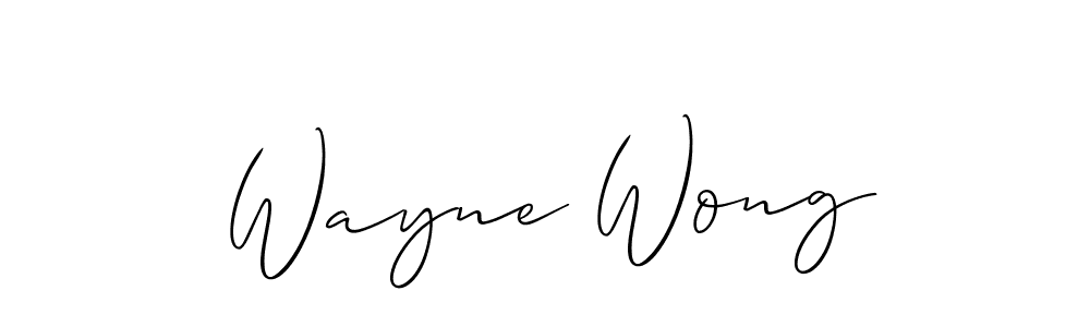 How to make Wayne Wong name signature. Use Allison_Script style for creating short signs online. This is the latest handwritten sign. Wayne Wong signature style 2 images and pictures png