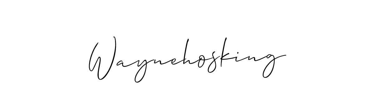 You can use this online signature creator to create a handwritten signature for the name Waynehosking. This is the best online autograph maker. Waynehosking signature style 2 images and pictures png