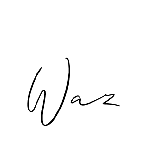 Also we have Waz name is the best signature style. Create professional handwritten signature collection using Allison_Script autograph style. Waz signature style 2 images and pictures png