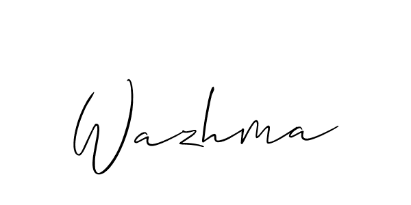 Once you've used our free online signature maker to create your best signature Allison_Script style, it's time to enjoy all of the benefits that Wazhma name signing documents. Wazhma signature style 2 images and pictures png