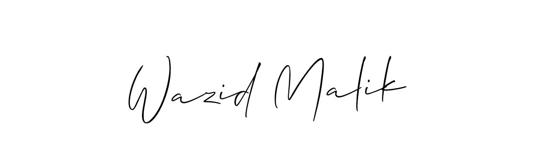 Create a beautiful signature design for name Wazid Malik. With this signature (Allison_Script) fonts, you can make a handwritten signature for free. Wazid Malik signature style 2 images and pictures png