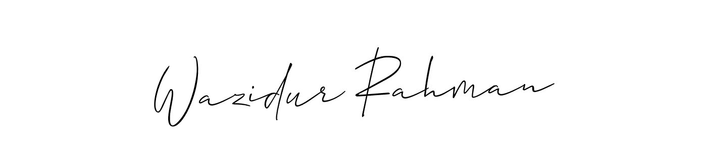 Wazidur Rahman stylish signature style. Best Handwritten Sign (Allison_Script) for my name. Handwritten Signature Collection Ideas for my name Wazidur Rahman. Wazidur Rahman signature style 2 images and pictures png