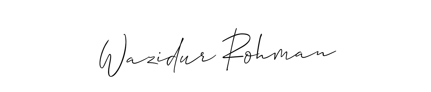 You can use this online signature creator to create a handwritten signature for the name Wazidur Rohman. This is the best online autograph maker. Wazidur Rohman signature style 2 images and pictures png