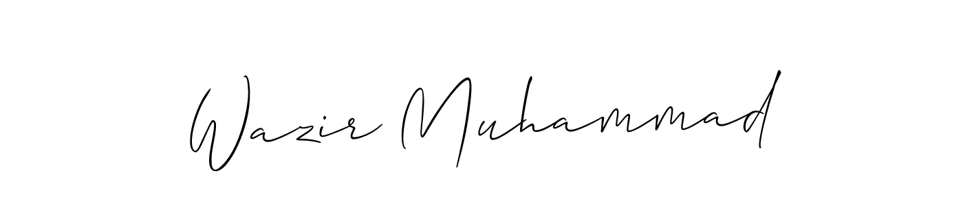 Make a beautiful signature design for name Wazir Muhammad. With this signature (Allison_Script) style, you can create a handwritten signature for free. Wazir Muhammad signature style 2 images and pictures png