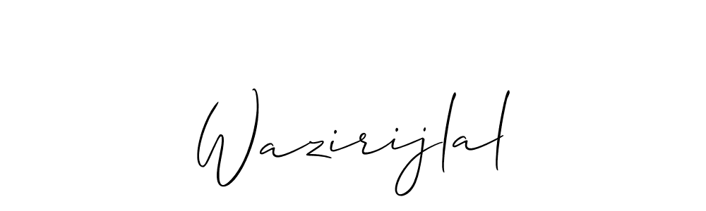 Use a signature maker to create a handwritten signature online. With this signature software, you can design (Allison_Script) your own signature for name Wazirijlal. Wazirijlal signature style 2 images and pictures png