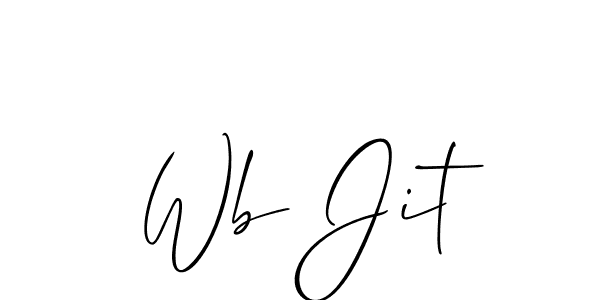 How to make Wb Jit signature? Allison_Script is a professional autograph style. Create handwritten signature for Wb Jit name. Wb Jit signature style 2 images and pictures png