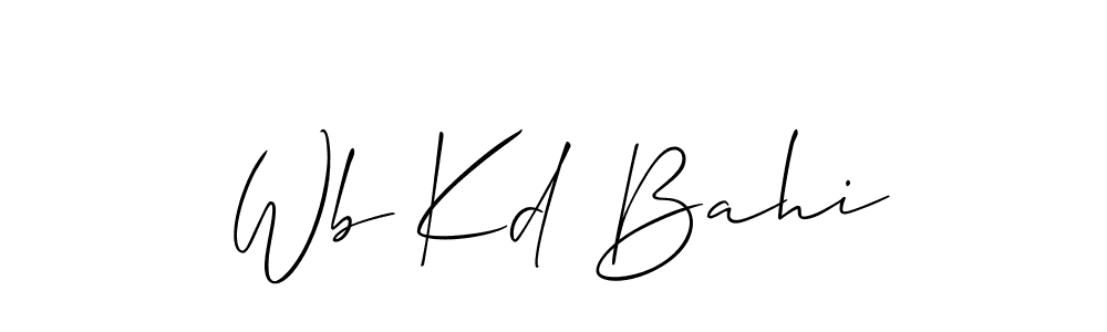 Here are the top 10 professional signature styles for the name Wb Kd Bahi. These are the best autograph styles you can use for your name. Wb Kd Bahi signature style 2 images and pictures png