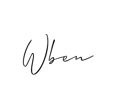 Make a short Wben signature style. Manage your documents anywhere anytime using Allison_Script. Create and add eSignatures, submit forms, share and send files easily. Wben signature style 2 images and pictures png