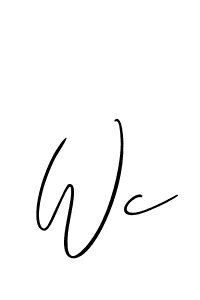 Use a signature maker to create a handwritten signature online. With this signature software, you can design (Allison_Script) your own signature for name Wc. Wc signature style 2 images and pictures png