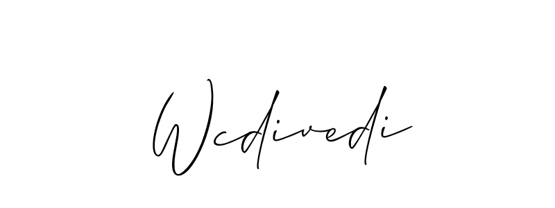 How to make Wcdivedi name signature. Use Allison_Script style for creating short signs online. This is the latest handwritten sign. Wcdivedi signature style 2 images and pictures png