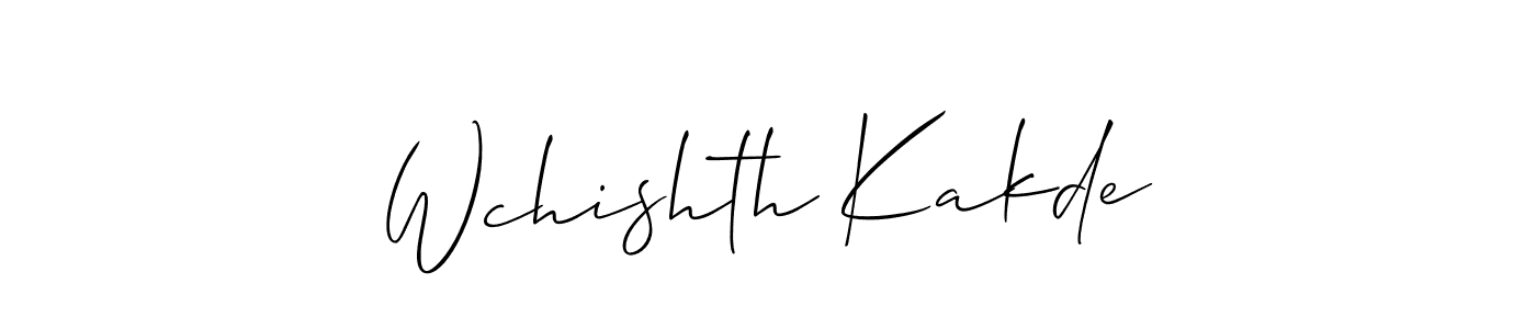 Similarly Allison_Script is the best handwritten signature design. Signature creator online .You can use it as an online autograph creator for name Wchishth Kakde. Wchishth Kakde signature style 2 images and pictures png