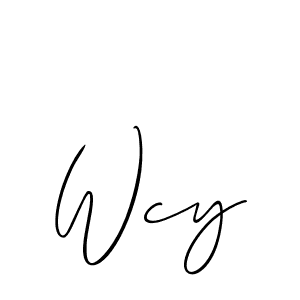 Allison_Script is a professional signature style that is perfect for those who want to add a touch of class to their signature. It is also a great choice for those who want to make their signature more unique. Get Wcy name to fancy signature for free. Wcy signature style 2 images and pictures png