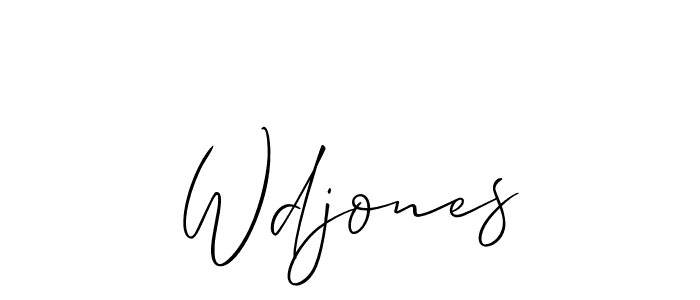 Make a beautiful signature design for name Wdjones. With this signature (Allison_Script) style, you can create a handwritten signature for free. Wdjones signature style 2 images and pictures png