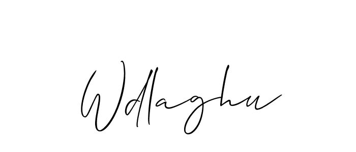 Allison_Script is a professional signature style that is perfect for those who want to add a touch of class to their signature. It is also a great choice for those who want to make their signature more unique. Get Wdlaghu name to fancy signature for free. Wdlaghu signature style 2 images and pictures png